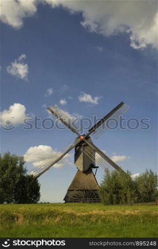 The Noordeveldse windmill near Dussen in the Dutch province Noord-Brabant. The Noordeveldse windmill