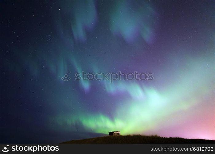 The Northern Light Aurora borealis at Keflavik Reykjavik area Iceland