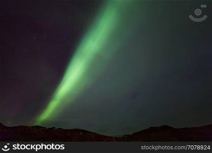 The Northern Light Aurora borealis at Kirkjufell West Iceland