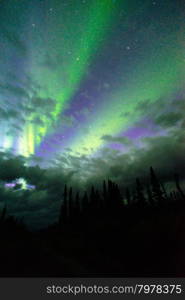 The Northern Lights appear in Wrangell St. Elias National Park