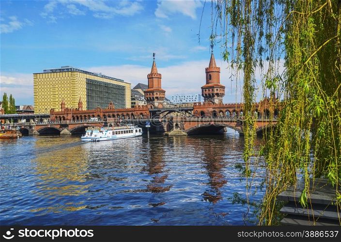 The Oberbaumbruke bridge connects the districts of Kreuzberg and Friedrichshain over the river Spree at Berlin, Germany April 30 2015