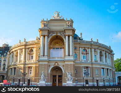 The Odessa National Academic Theater of Opera and Ballet is the oldest theater in Odessa, Ukraine. The Theater and the Potemkin Stairs are the most famous edifices in Odessa.