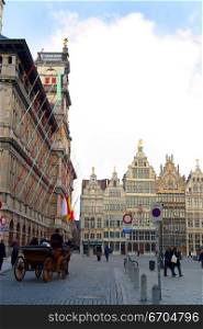 The old center of Antwerp Belgium