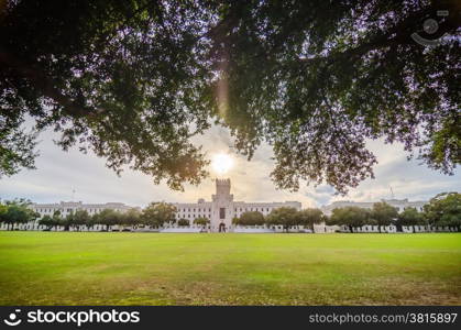 The old Citadel capus buildings in Charleston south carolina