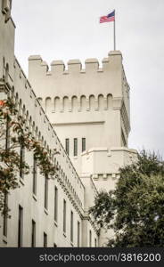 The old Citadel capus buildings in Charleston south carolina