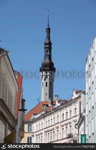 the old city of Tallinn in Estonia in the Baltic countrys in Europe.. EUROPE ESTONIA TALLINN