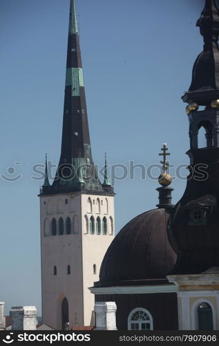 the old city of Tallinn in Estonia in the Baltic countrys in Europe.. EUROPE ESTONIA TALLINN