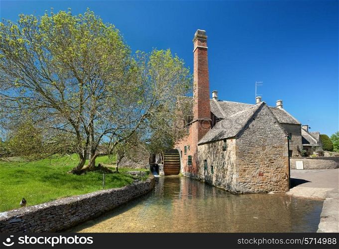The Old Mill at Lower Slaughter, Gloucestershire, England.