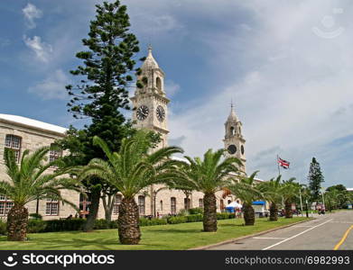 The old naval dockyard on the island of Bermuda