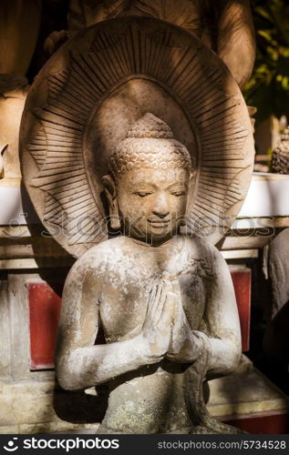 The old stone Buddha statue. Indonesia, Bali.&#xA;