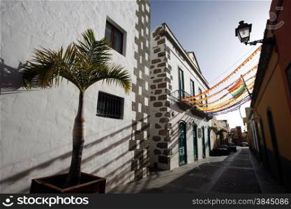 the old Town of Aguimes in the Aguimes valley on the Canary Island of Spain in the Atlantic ocean.. EUROPE CANARY ISLAND GRAN CANARY