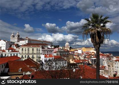 the old town of Alfama in the city centre of Lisbon in Portugal in Europe.. EUROPE PORTUGAL LISBON ALFAMA FADO
