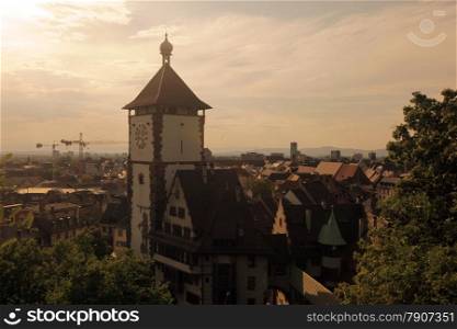 the old town of Freiburg im Breisgau in the Blackforest in the south of Germany in Europe.