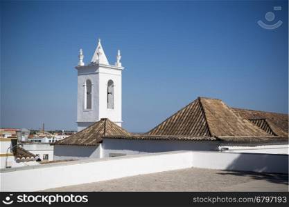 the old town of Tavira at the east Algarve in the south of Portugal in Europe.. EUROPE PORTUGAL ALGARVE TAVIRA OLD TOWN