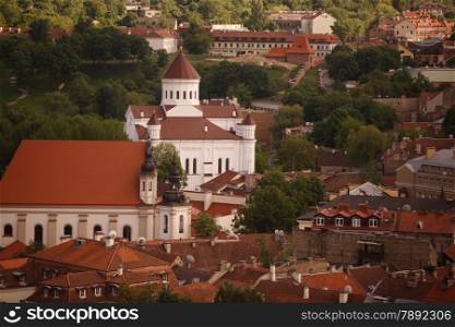 The old Town of the City Vilnius in the Baltic State of Lithuania,