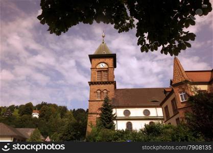 the old town of the villige Gutach in the Blackforest in the south of Germany in Europe.. EUROPE GERMANY BLACKFOREST