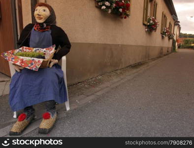 the old town of the villige Sasbach in Kaiserstuhl in the Blackforest in the south of Germany in Europe.. EUROPE GERMANY BLACKFOREST