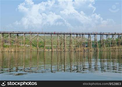 The oldest and longest wooden bridge in Thailand.