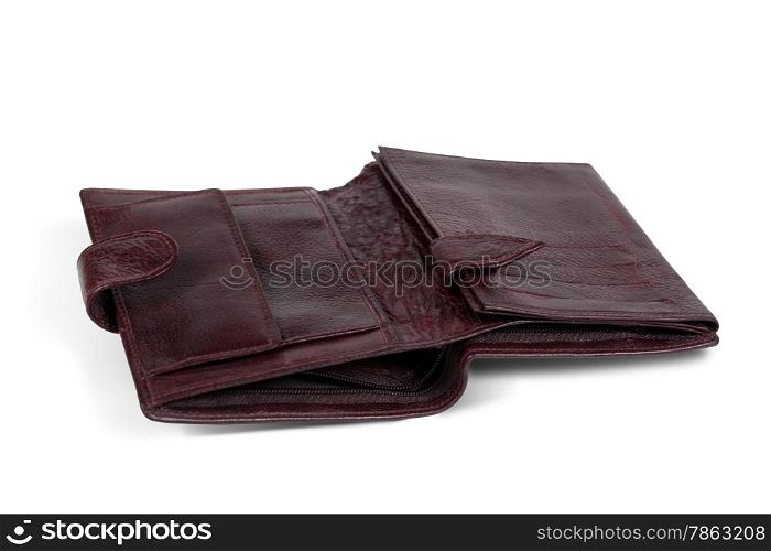 The open men&rsquo;s wallet isolated on white with clipping path