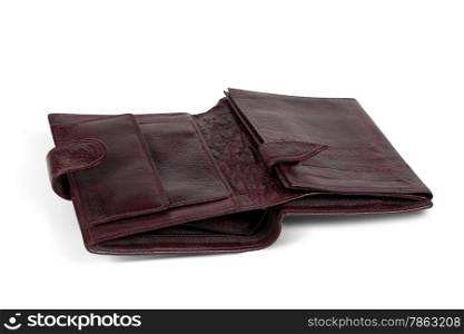 The open men&rsquo;s wallet isolated on white with clipping path