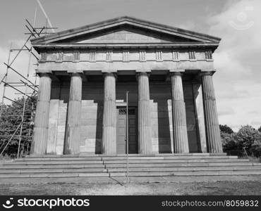 The Oratory in Liverpool. The Oratory of St James Cemetery at Liverpool Cathedral in Liverpool, UK in black and white