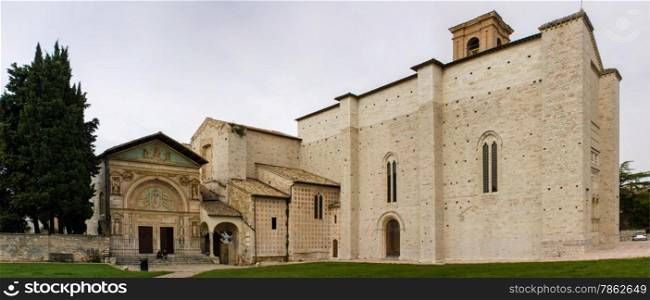 The Oratory of San Bernardino is located in Perugia, Piazza San Francesco, next to the Basilica of St. Francis