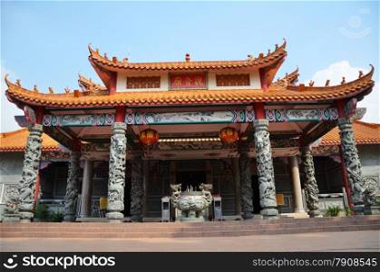 The ornate architecture at Guan Ying Temple in Malaysia.. Guan Ying Temple in Malaysia