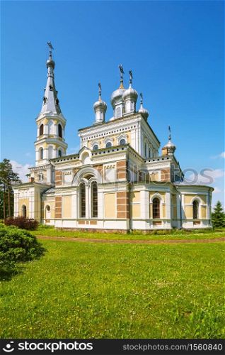 The Orthodox Church of Alexander Nevsky in Stameriena, Latvia. The Orthodox Church of Alexander Nevsky