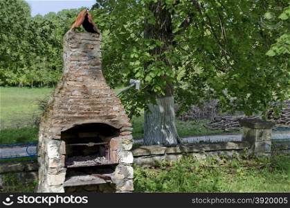 The outdoor kitchen in the forest, Ludogorie, Bulgaria