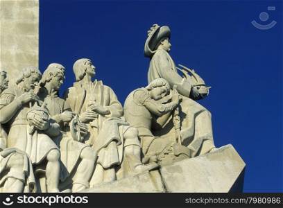 the padrao dos Descobrimentos in Belem in the city of Lisbon in Portugal in Europe.. EUROPE PORTUGAL LISBON PADRAO DOS DESCOBRIMENTOS