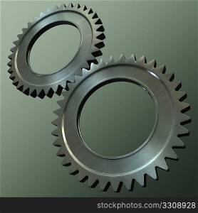 The pair of the associated steel gears