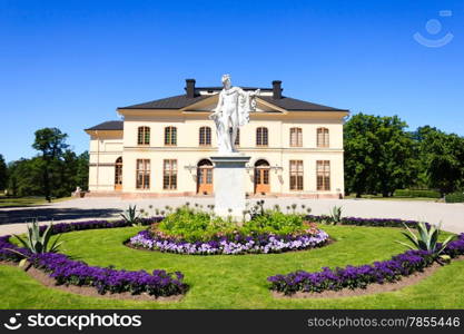 The Palace Theater with blue sky background in Drottningholm, Sweden