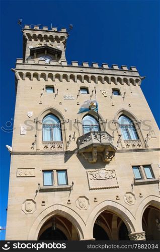 The Palazzo Pubblicco in San Marino. The Republic of San Marino