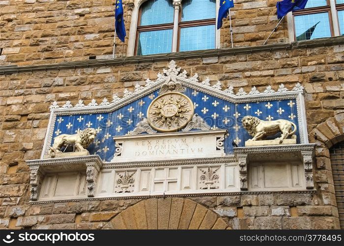 The Palazzo Vecchio is the town hall of Florence, Italy.
