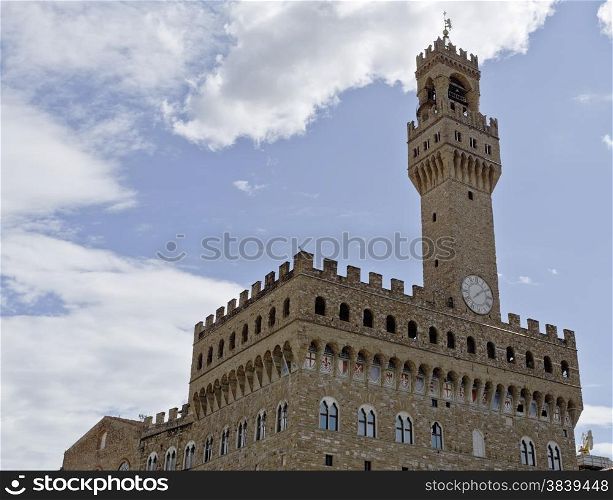The Palazzo Vecchio (Old Palace) is the town hall of Florence, Italy.