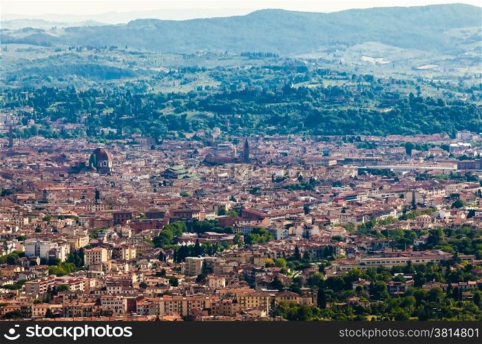 The panorama of Florence old city, Italy. Florence, city of art, history and culture - Tuscany