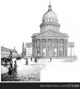 The Pantheon, vintage engraved illustration. Paris - Auguste VITU ? 1890.