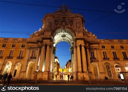 the parca do comercio in the city centre of Lisbon in Portugal in Europe.. EUROPE PORTUGAL LISBON PARA DO COMERCIO