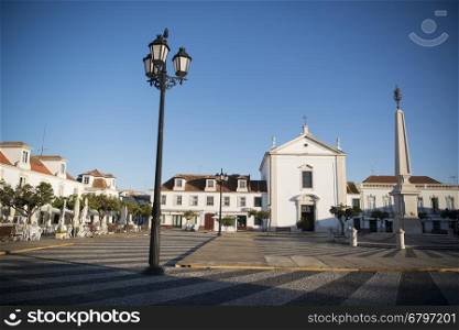 the parca do Marques de Pombal at the old Town of Vila Real de Santo Antonio at the east Algarve in the south of Portugal in Europe.. EUROPE PORTUGAL ALGARVE VILA REAL OLD TOWN