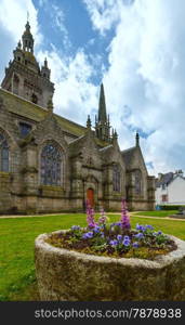 The parish of Saint-Thegonnec. Dating 16-17 century. Brittany, France. Spring view.