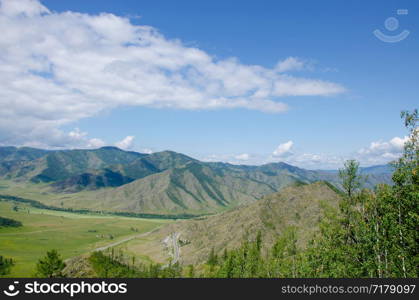 The pass in Mountain Altai a beautiful landscape