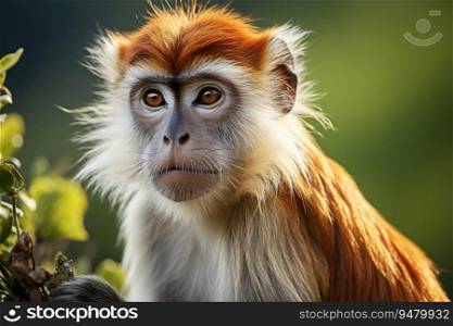 The patas monkey also known as the wadi monkey or hussar monkey. Generative AI