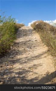 The path to the top of the mountain