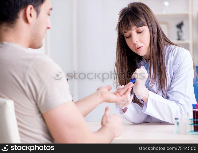 The patient during blood test sampling procedure taken for analysis. Patient during blood test sampling procedure taken for analysis