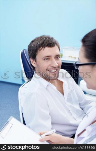 The patient on admission to the dental office
