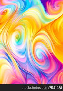 The pattern resembles the game of liquid paints. Overflow Colors Series.