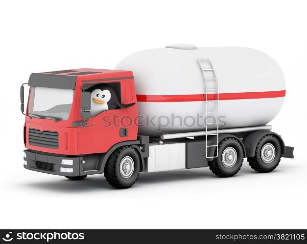 The penguin as an lpg cylinder delivery driver