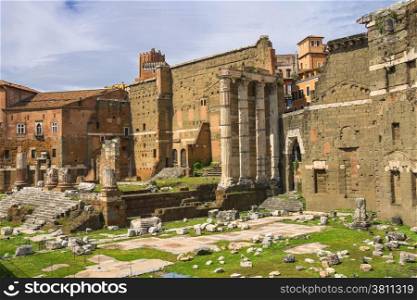 The picturesque ruins of Rome, Italy
