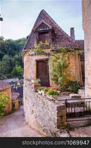 the picturesque streets of Beynac-et-Cazenac, on Dordogne river in Aquitaine and so called, perigord noir, France