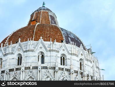 The Pisa Baptistry of St. John (Piazza dei Miracoli, Pisa, Italy). Build 1152-1363. Designed by Diotisalvi.
